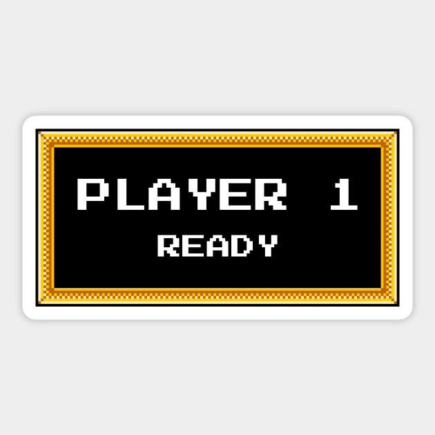 Player 1 Ready Sticker by ExtraExtra